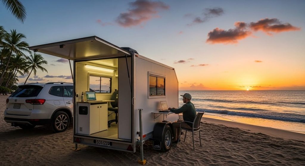 workation kofferanhaenger umgebaut